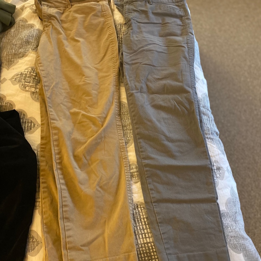 Pixie cut khakis